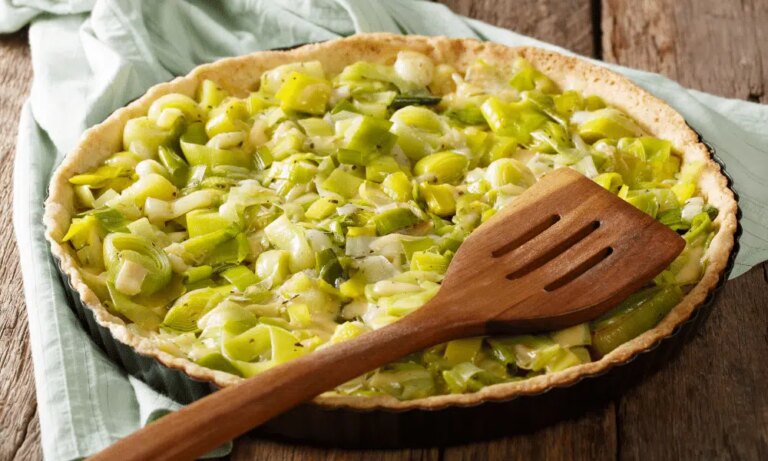 Tarte aux poireaux légère sans crème ni appareil